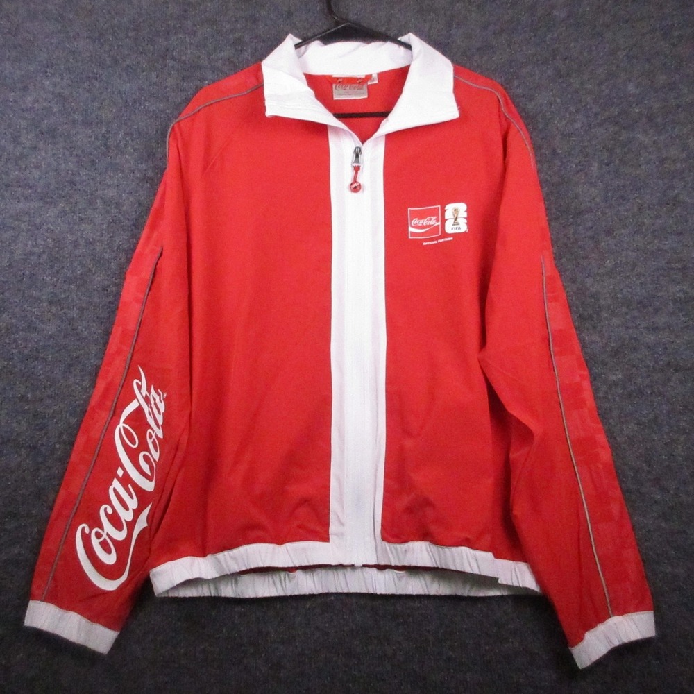 Coca-Cola 2026 FIFA World Cup Jacket Mens Medium Red Soccer Full Zip Official